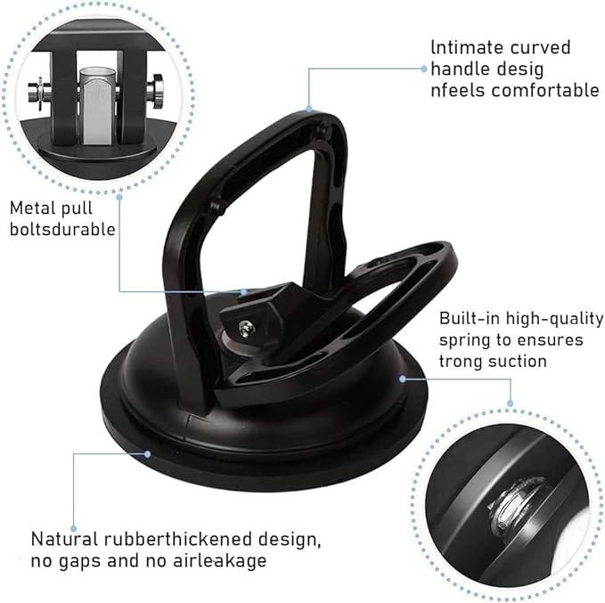 Mitsico Car Dent Remover Puller Handle Lifter - Plastic Material, Universal Size | Versatile Tool For Automotive And Household Use, Powerful Suction Cup
