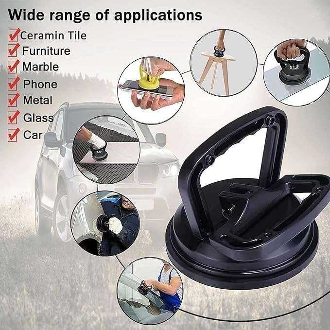 Mitsico Car Dent Remover Puller Handle Lifter - Plastic Material, Universal Size | Versatile Tool For Automotive And Household Use, Powerful Suction Cup