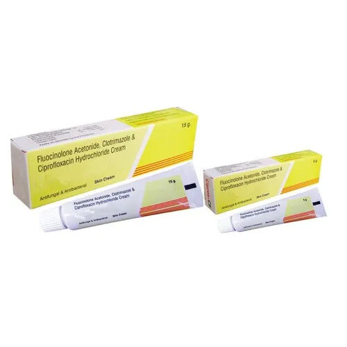 Ciprofloxacin Flucinolone Clotrimazole Cream - Formulations Form: Oil & Ointment