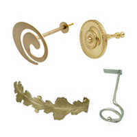 Curtain Hold Backs And Rosettes - Color: Silver