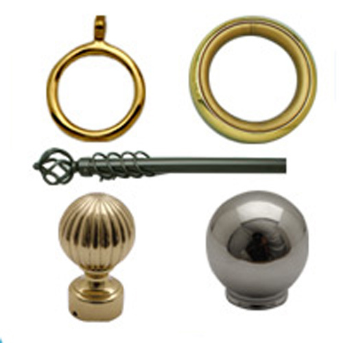 Exquisite Look Curtain Poles-Finials-Rings