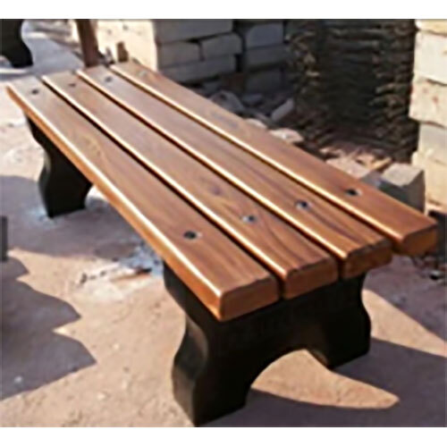 RCC Bench - Brown Color, Premium RCC Material | Sleek Design Without Back Rest Strips