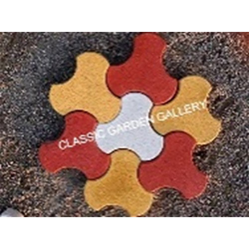 Interlocking Paver Block Tri Arc - Color: Red