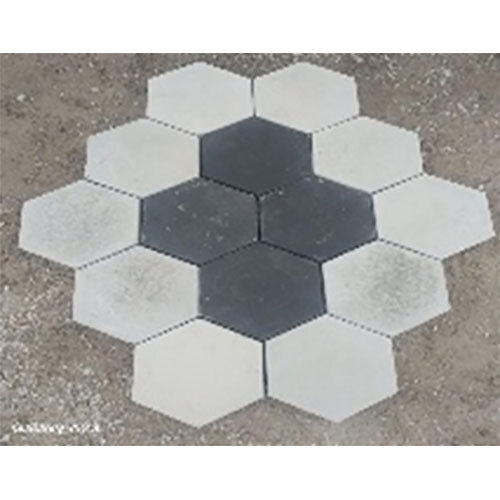 Glossy Paver Blocks - Color: White & Black