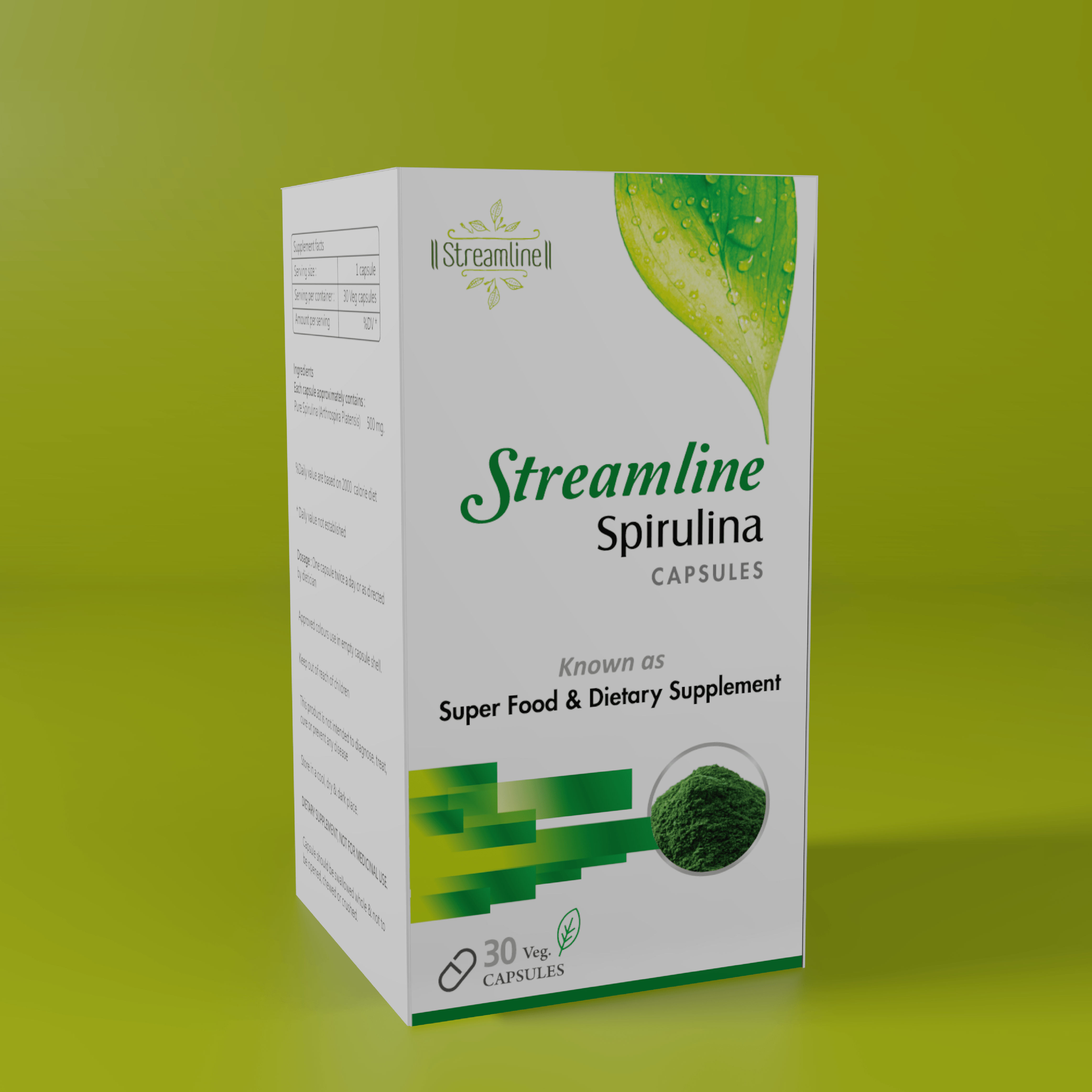 Streamline Spirulina - Age Group: For Adults