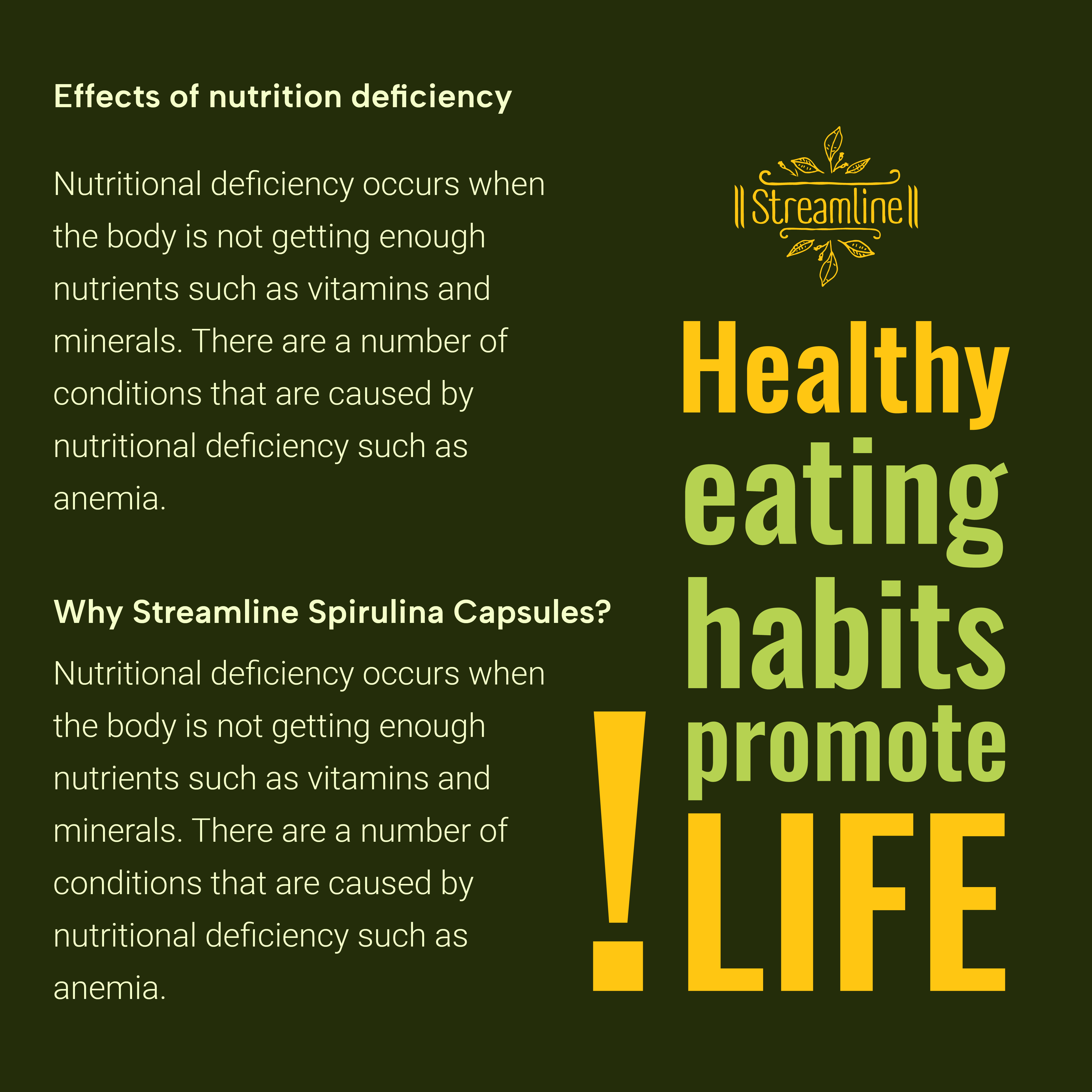 Streamline Spirulina - Age Group: For Adults