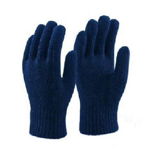 Blue Knitted Hand Gloves