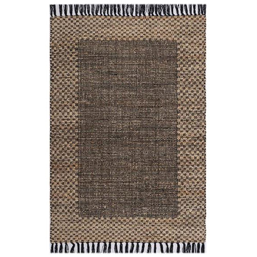 Ro-23-Sp-1343 Cotton-Jute Hand Woven Rug - Feature: Washable