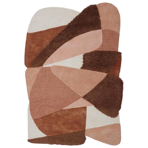 RO-22-RS-2254 CW-2 ऊन-विस्कोस हाथ से टफ्टेड गलीचा