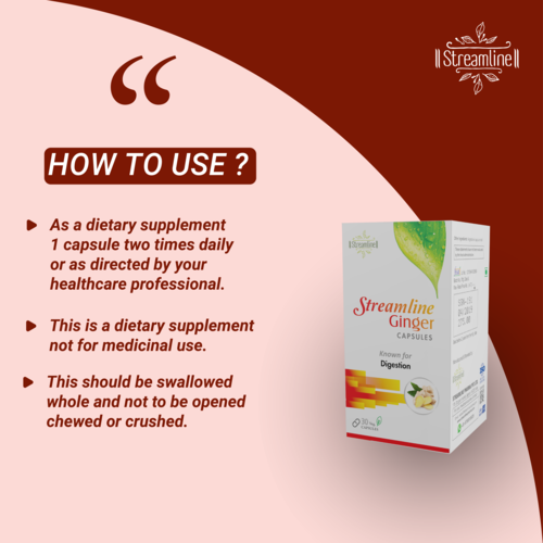 Ginger Capsules - Adult Use, 1-2 Capsules Daily | Digestive Support, Immune Boost, Antioxidant-rich, Anti-inflammatory Properties