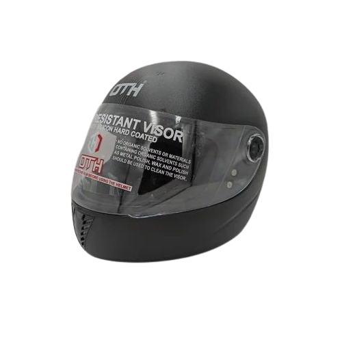 Black Scratch Resistant Visor Helmet - Material: Abs