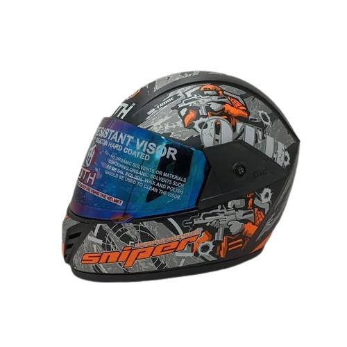 Scratch Resistant Visor Full Face Motorcycle Helmet - Color: Multi Colour