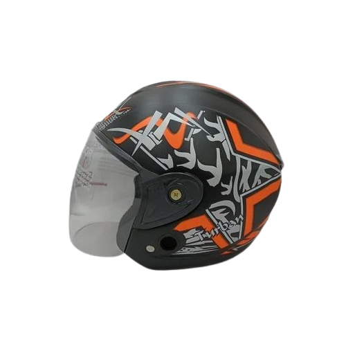 580mm Open Face Helmet - High-quality Abs Material, 580 Mm Size, Multi-colour Design | Open Face Style, Secure Chin Strap For Comfort