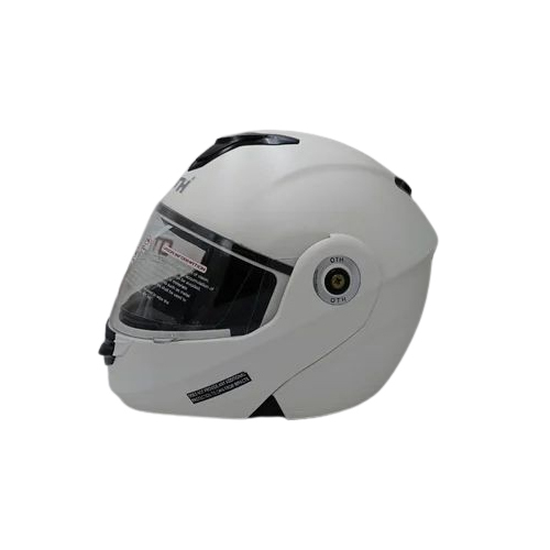 White Flip Full Face Up Helmet