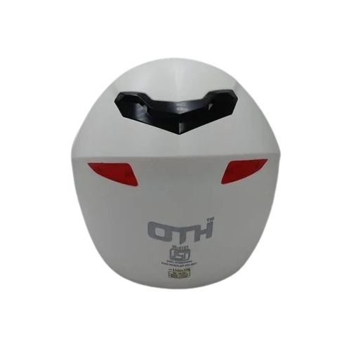 White Flip Full Face Up Helmet - Material: Abs