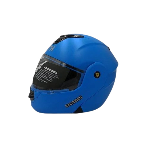 Blue Flip Up Full Face Motorcycle Helmet - Abs Material, 580mm Size, 1050g Weight | Safety Focused, Comfortable Design For All Riders