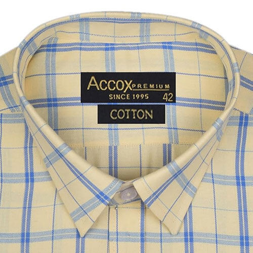 ACCOX Men's Breathable Cotton Half Sleeves Regular Fit Checkered Formal Shirt for Men (O GCR168)