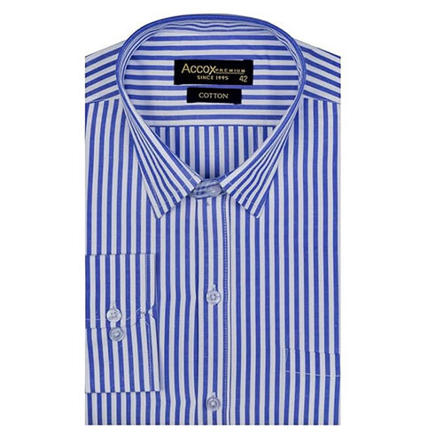 ACCOX Men's Striped Full Long Sleeves Regular Fit Cotton Formal Checkred Shirts(GCR79)