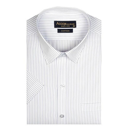 ACCOX Men's Cotton Half Sleeves Striped Checkred Regular Fit Formal Shirt for Men (GCR276)