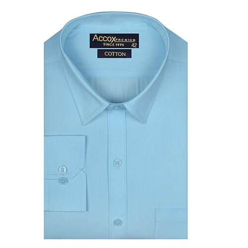 ACCOX Men's Breathable Cotton Full Long Sleeves Solid Plain Regular Fit Formal Shirt for Men (GCR324)