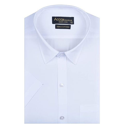 ACCOX Plain Solid Cotton Half Sleeves Regular Fit Formal Shirt for Men(GCR192)