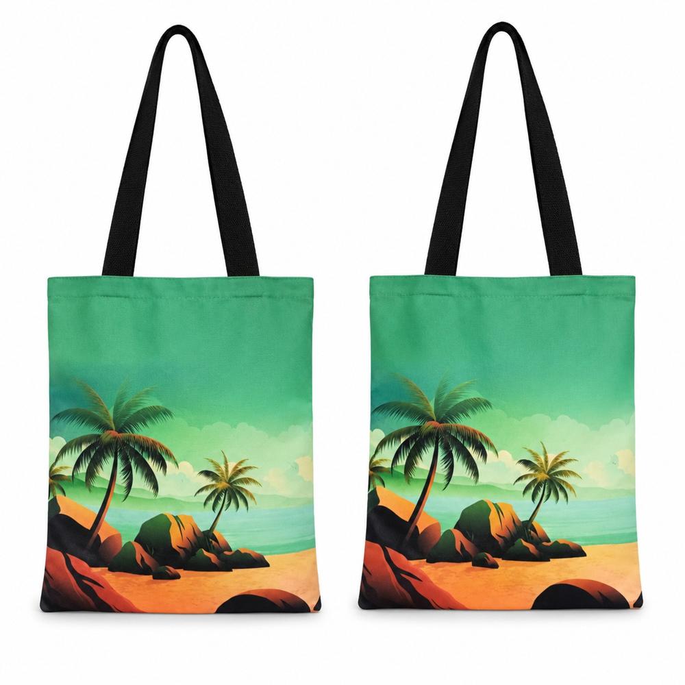 Canvas Tote Bag - High-Quality Durable Fabric, 14x16 Inch Size, Zipper Closure | Customizable Design, Eco-Friendly, Lightweight, Ideal for Shopping and Promotions
