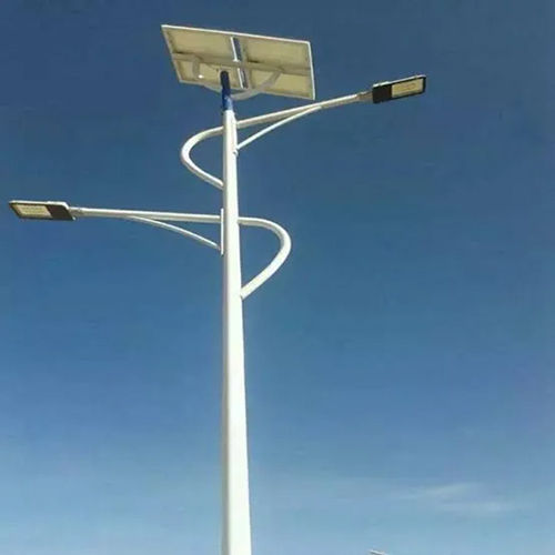 7 Meter Dual Arm Solar Street Light - Color: As Per Requirement