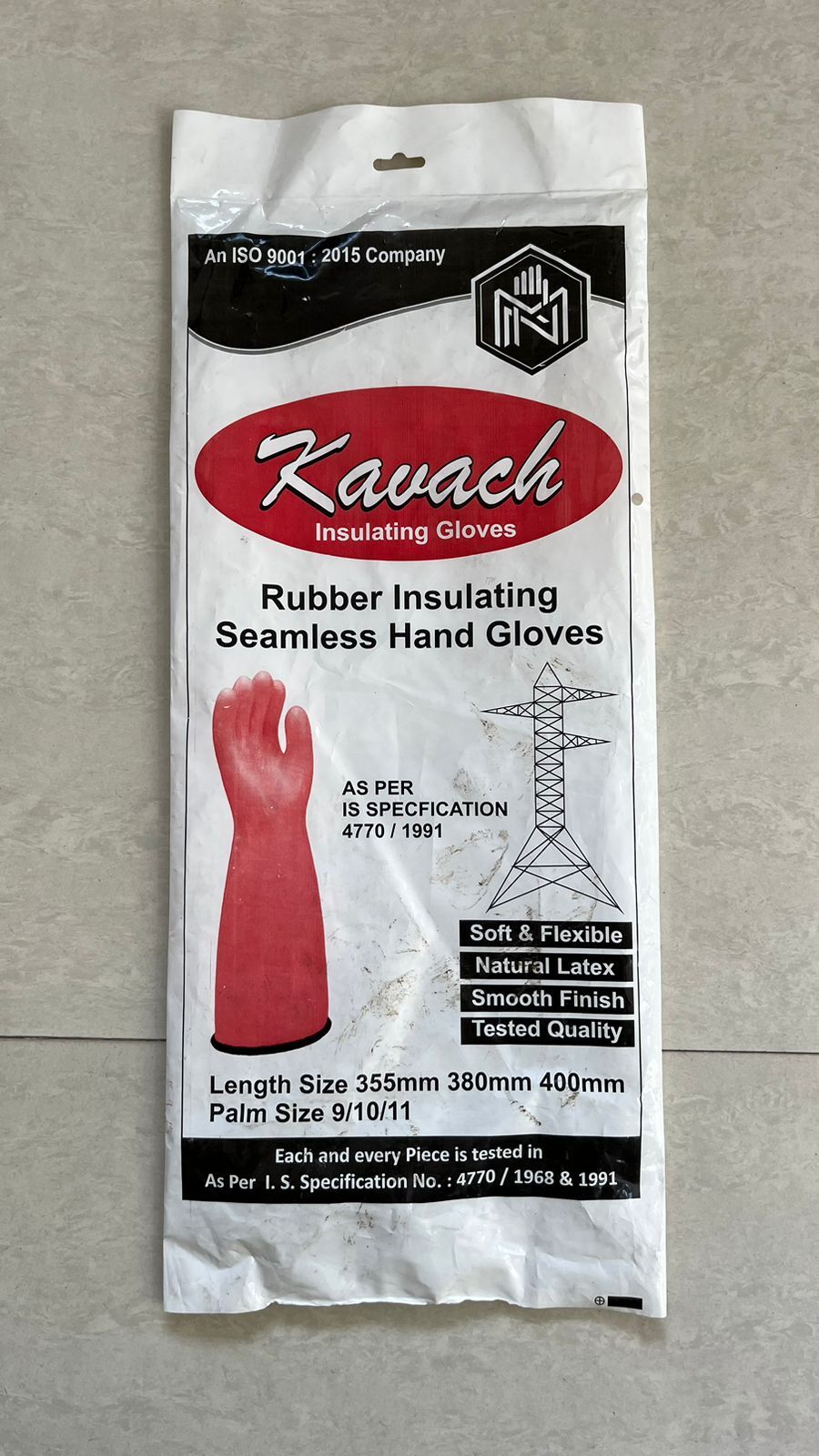Safety Gloves - High-quality Rubber, Multiple Sizes Available, Yellow And Red | Ergonomic Fit, Textured Surface, Reinforced Cuffs, Chemical Resistant