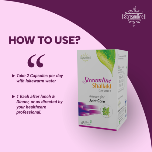 Shallaki Capsules - Standardized Boswellia Serrata Extract | Antioxidant Support For Joint Health, Adults Only, 1-2 Capsules Daily