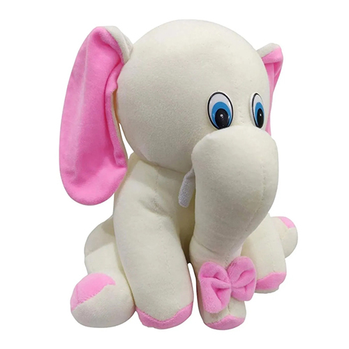 White Elephant Soft Toy - Cotton, Various Sizes, Multiple Colors | Highly Flexible, Ideal For Cuddling And Nap Time
