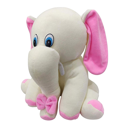 White Elephant Soft Toy - Cotton, Various Sizes, Multiple Colors | Highly Flexible, Ideal For Cuddling And Nap Time