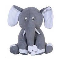 Gray Elephant Soft Toy - Cotton, Various Sizes, Available In Different Colors | Flexible Design For Playtime & Perfect For Cuddling