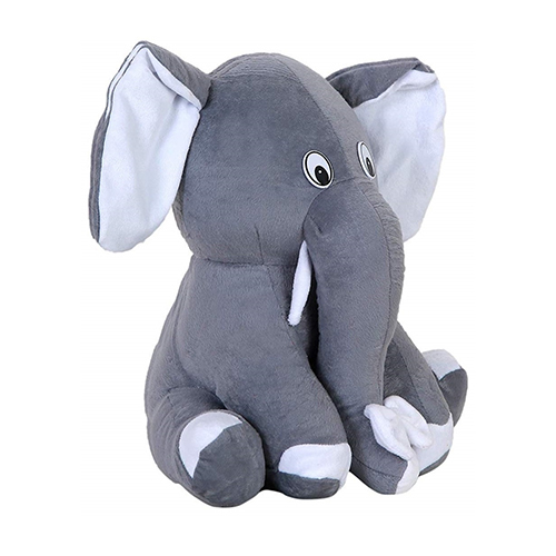 Gray Elephant Soft Toy - Cotton, Various Sizes, Available In Different Colors | Flexible Design For Playtime & Perfect For Cuddling