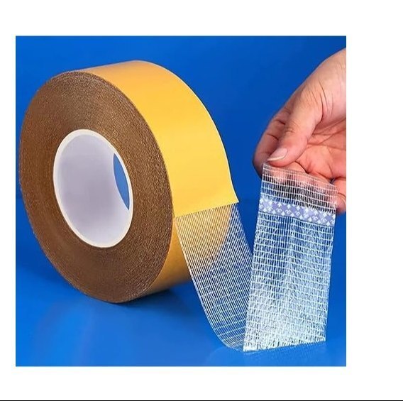 Mitsico Mini Carpet Fixed Double-sided Tape - Gauze Fiber Base Material, Strong Adhesive For Wood, Glass, And Marble, Easy To Tear And Adjustable Length