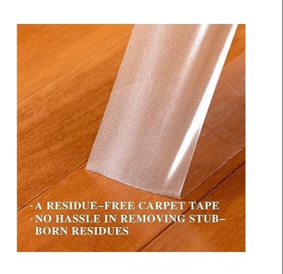 Mitsico Mini Carpet Fixed Double-sided Tape - Gauze Fiber Base Material, Strong Adhesive For Wood, Glass, And Marble, Easy To Tear And Adjustable Length