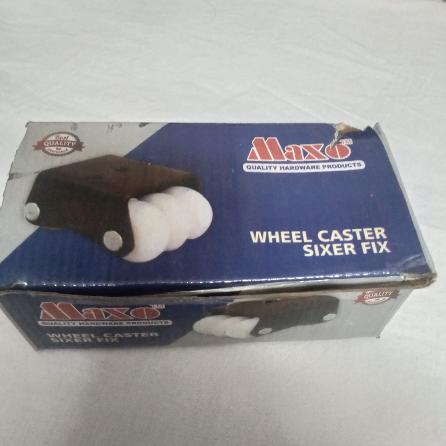 Six Wheel Plain Caster - Nylon Material, 2 Inch Wheel Size , Polished White Finish for Trolley Use