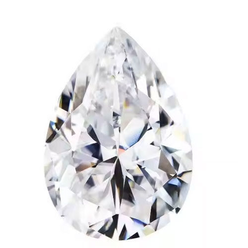 White Moissanite Diamond Stone Def Color Vvs Brilliant Pear Cut Custom Size Loose Jewelry Gems & Stones - Grade: Industrial