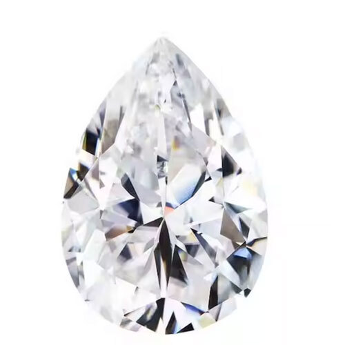 White Moissanite Diamond Stone DEF Color VVS Brilliant Pear Cut Custom Size Loose Jewelry Gems & Stones