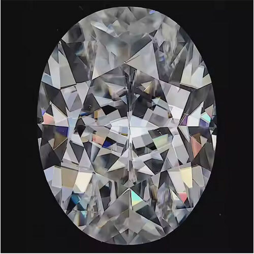 Brilliant Oval Crushed Ice Cut Loose Natural Super White Moissanite Diamonds