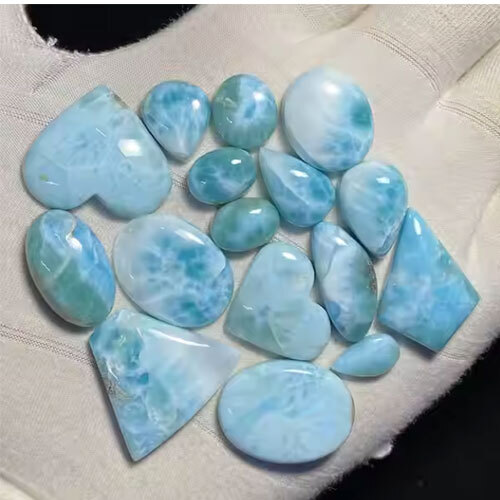 100% Natural Oval Shape Larimar Gemstone