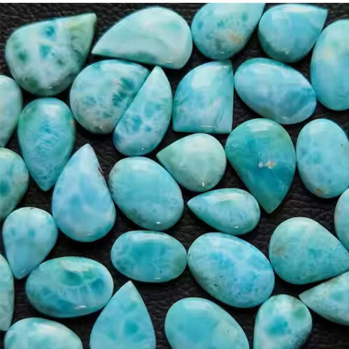 100% Natural Larimar Cabochon Loose Genuine Precious Gemstone Lot Mix Shape - Grade: Industrial