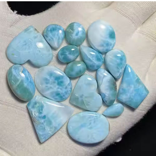 100% Natural Loose Larimar Cabochon Gemstone