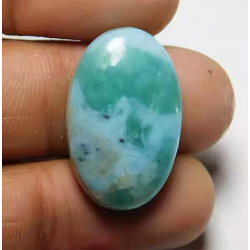 100% Natural 12mm Smooth Square Shape Blue Larimar