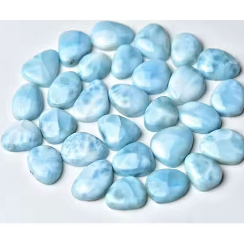 New Larimar Smooth Cabochon Amazing Blue Freeform Cabochon