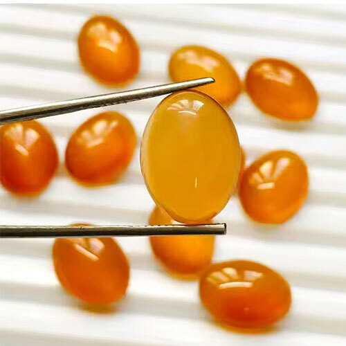 Natural Semi Precious Genuine Red Attractive Look Carnelian Oval Shape Loose Gemstone