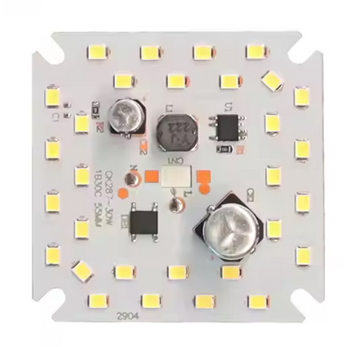 Plastic aluminum DOB LED PCBA board power 30W T100 LED 30pcs size 55x55mm electrolysis 10uf 400v-2.2uf 400v Current 100-120mA