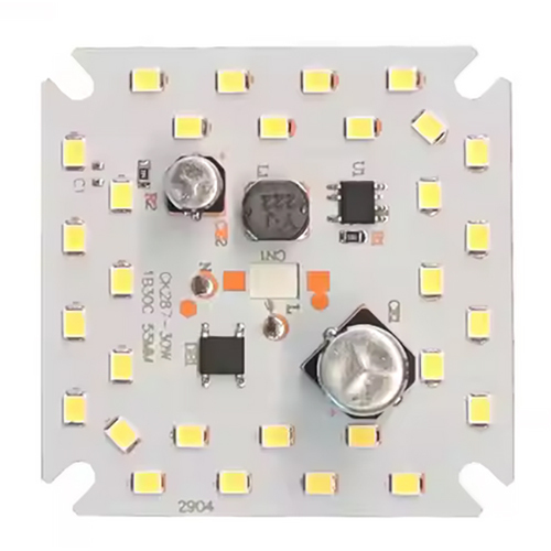 DOB PCBA power 50W T125 44pcs size 84x84mm electrolysis 15uf 400v-2.2uf 250v Current 220-240mA Plastic aluminum LED PCBA board