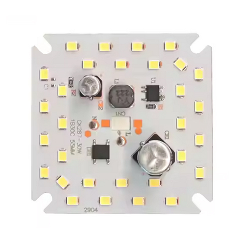 Plastic aluminum DOB LED PCBA board power 40W T115 LED 38pcs size 74x74mm electrolysis 10uf 400v-2.2uf Current 400v 220-240mA