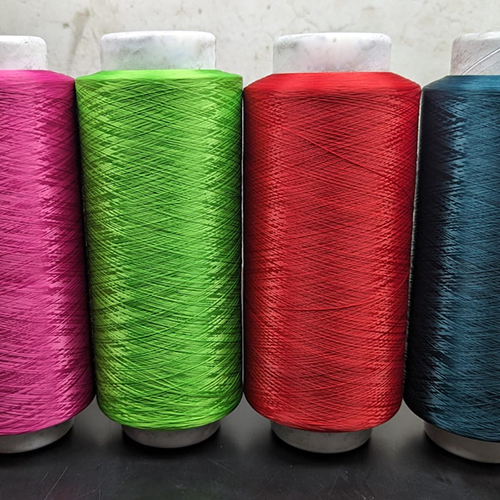 Multicolor Top Dyed Polyester Spun Yarn