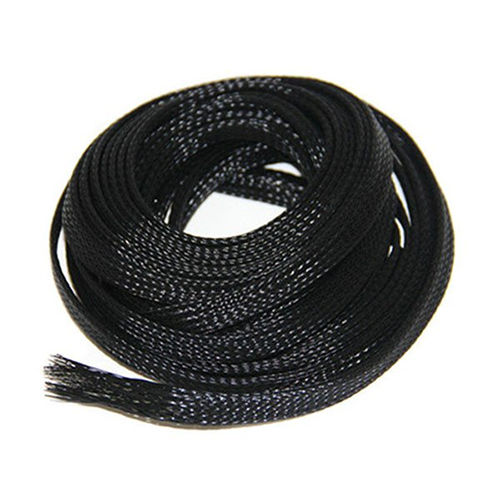 Black Nylon Braided Sleeve For Hose Protection - Application: Industrial